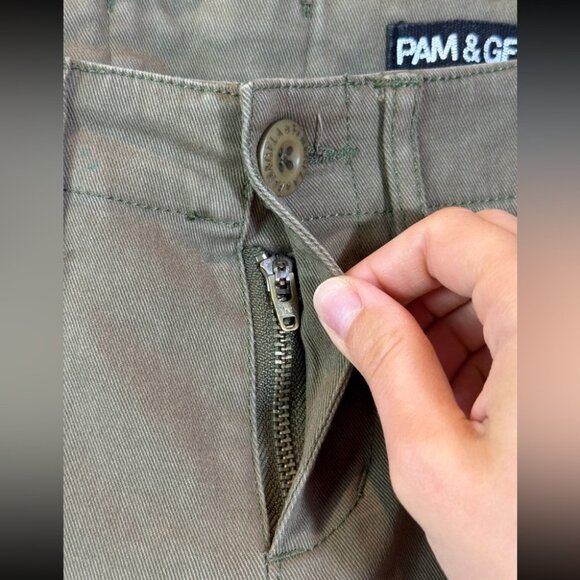 Pam & Gela Twill Utility Side Stripe Mid-Rise Ankle Skinny Pants - Picture 7 of 14